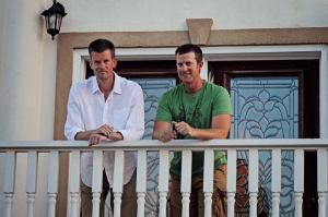 My brother Allen (on the left) and me enjoying time together at the beach house.