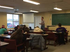Me teaching a class in the Willard Learning Center